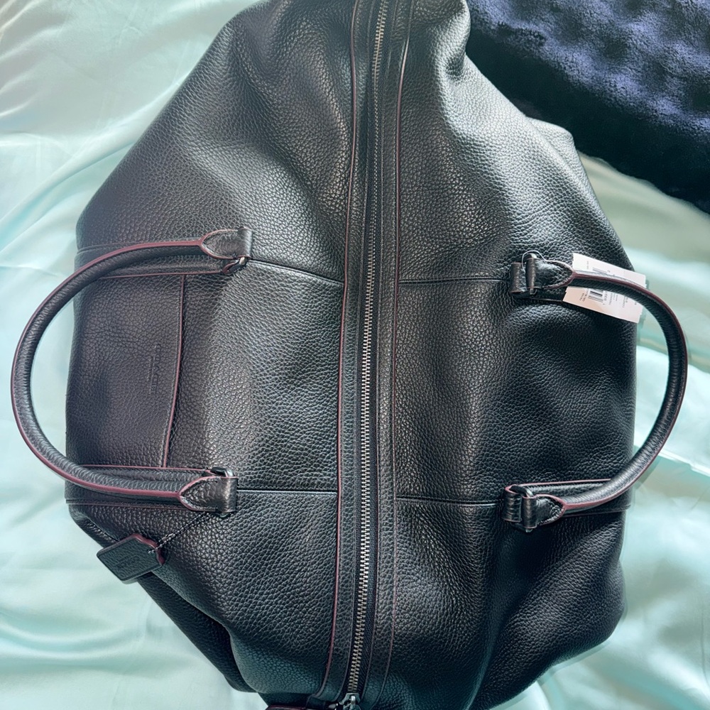 Coach trekker Pebbled Black Leather Satchel - Picture 9 of 16
